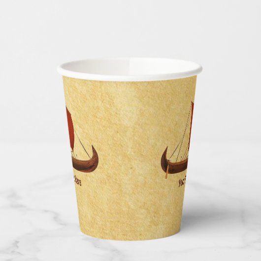 Red Sail Vikingschip II Papieren Bekers (Links)