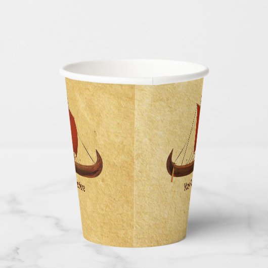 Red Sail Vikingschip II Papieren Bekers (Rechts)