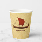 Red Sail Vikingschip II Papieren Bekers (Voorkant)