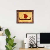 Red Sail Vikingschip II Poster (Thuiskantoor)