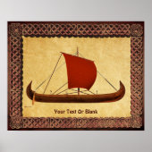 Red Sail Vikingschip II Poster (Voorkant)