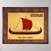 Red Sail Vikingschip II Poster (Voorkant)