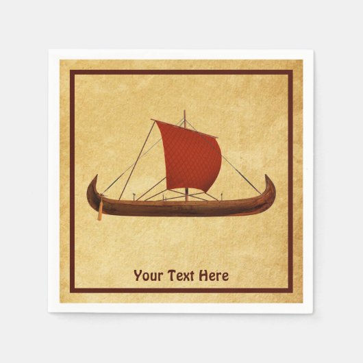 Red Sail Vikingschip II Servet (Voorkant)