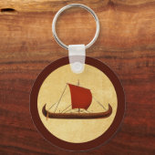 Red Sail Vikingschip II Sleutelhanger (Voorkant)