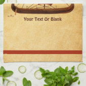 Red Sail Vikingschip II Theedoek (Gevouwen)