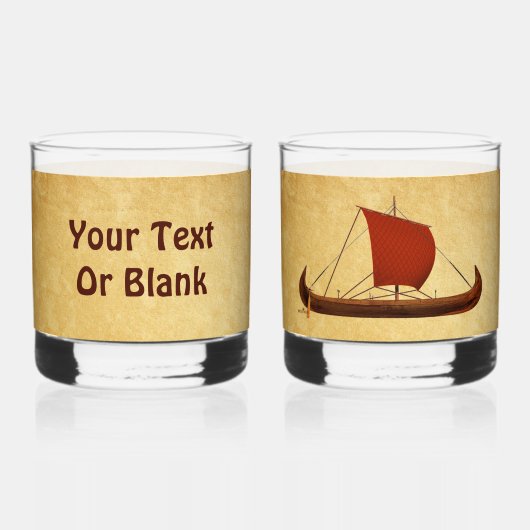 Red Sail Vikingschip II Whisky Glas (Achterkant)