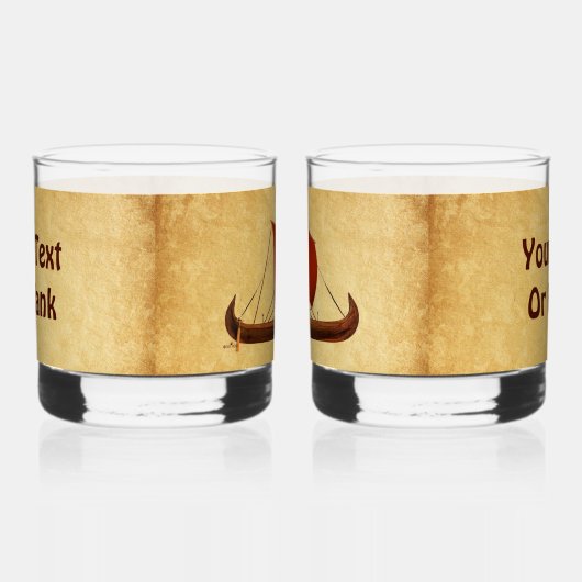 Red Sail Vikingschip II Whisky Glas (Rechts)
