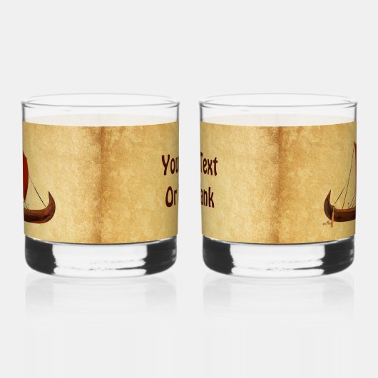 Red Sail Vikingschip II Whisky Glas (Links)