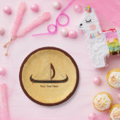 Red Sail Vikingschip Papieren Bordje (Feest)