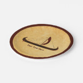 Red Sail Vikingschip Papieren Bordje (Gekanteld)