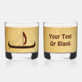 Red Sail Vikingschip Whisky Glas (Voorkant)