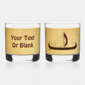 Red Sail Vikingschip Whisky Glas (Achterkant)