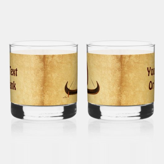 Red Sail Vikingschip Whisky Glas (Rechts)