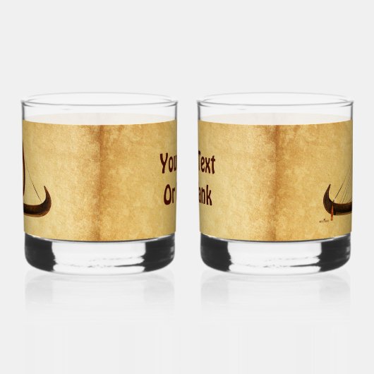 Red Sail Vikingschip Whisky Glas (Links)