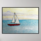 Red Sailboat- Vaar weg! Poster (Voorkant)