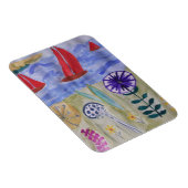 Red Sails & Flowers Flexible Magnet Magneet (Rechterzijde)