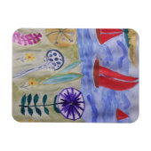 Red Sails & Flowers Flexible Magnet Magneet (Horizontaal)