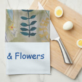 Red Sails & Flowers Tea Towel Theedoek (Quarter Fold)