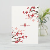 Red Sakura Cherry Blossom Flowers Chinese Weddensc (Staand voorkant)