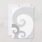 Red Sakura Flowers Cherry Blossom Swirls Weddensch Kaart (Achterkant)