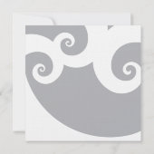 Red Sakura Flowers Cherry Blossom Swirls Weddensch Kaart (Achterkant)