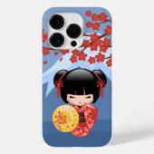 Red Sakura Kokeshi Doll - Cute Geisha Girl Case-Mate iPhone Case (Achterkant)