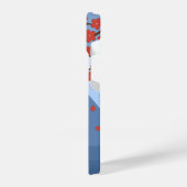 Red Sakura Kokeshi Doll - Cute Geisha Girl iPhone Hoesje (Linkerkant)