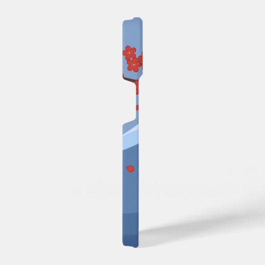 Red Sakura Kokeshi Doll - Cute Geisha Girl iPhone Hoesje (Rechterkant)