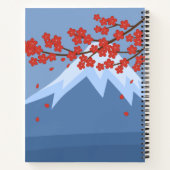 Red Sakura Kokeshi Doll - Cute Geisha Girl Notitieboek (Achterkant)