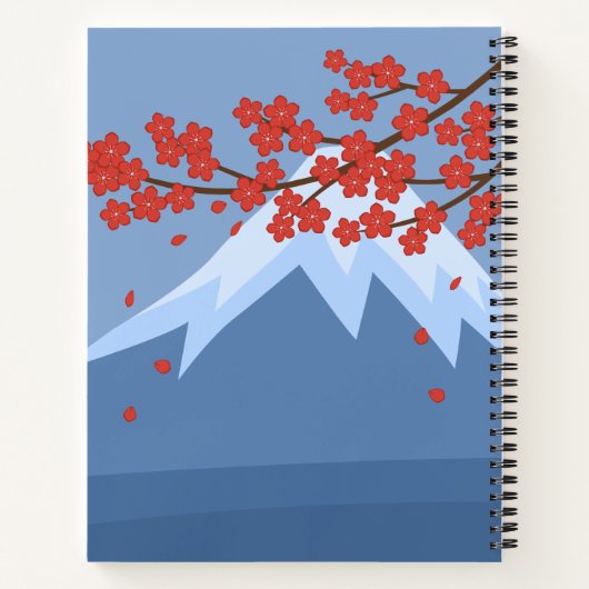 Red Sakura Kokeshi Doll - Cute Geisha Girl Notitieboek (Achterkant)