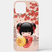 Red Sakura Kokeshi Doll - Japanse Geisha Case-Mate iPhone Case (Achterkant)
