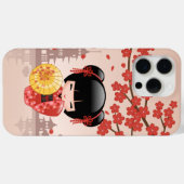 Red Sakura Kokeshi Doll - Japanse Geisha Case-Mate iPhone Case (Achterkant (horizontaal))