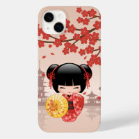 Red Sakura Kokeshi Doll - Japanse Geisha