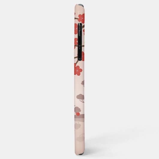 Red Sakura Kokeshi Doll - Japanse Geisha Case-Mate iPhone Case (Achterkant/links)