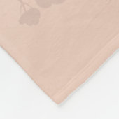 Red Sakura Kokeshi Doll - Japanse Geisha Fleece Deken (Hoek)