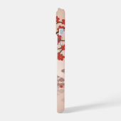 Red Sakura Kokeshi Doll - Japanse Geisha iPhone 15 Case (Linkerkant)