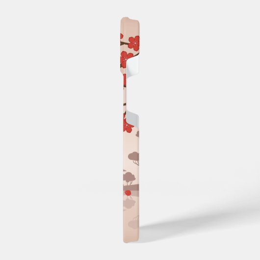 Red Sakura Kokeshi Doll - Japanse Geisha iPhone Hoesje (Linkerkant)