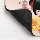 Red Sakura Kokeshi Doll - Japanse Geisha Muismat (Hoek)