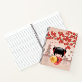 Red Sakura Kokeshi Doll - Japanse Geisha Notitieboek (Binnen)