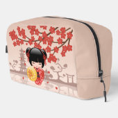 Red Sakura Kokeshi Doll - Japanse Geisha Toilettasje (Rechterhoek)