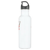 Red Sakura Kokeshi Doll - Stomme Japanse Geisha Waterfles (Achterkant)