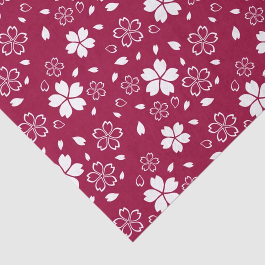 Red Sakura Pattern Tissuepapier (Detail)