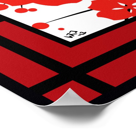 Red Sakura Poster (Hoek)