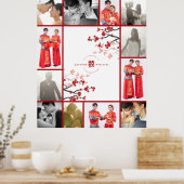Red Sakuras & Double Happiness 2 Wedding Poster (Keuken)