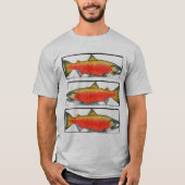 Red Salmon Trio T-shirt (Voorkant)