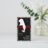 Red Salon visitekaartjes en afspraak Afsprakenkaartje (Staand voorkant)