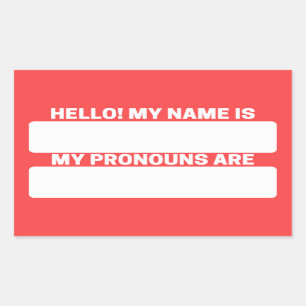 Red Salsa Name & Pronoun Labels