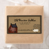 Red Saltbox House en Sheep Editable Shipping Label (Insitu)