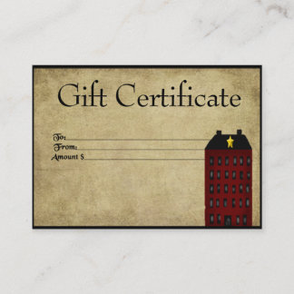 Red Saltbox House - Prim Cadeaubon Cadeaukaart Kortingskaartje