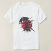 Red Samurai Warrior – Powerful Japanese Spirit Art T-shirt (Design voorkant)